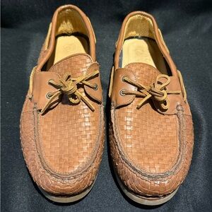 Sperry Tan Woven Loafers